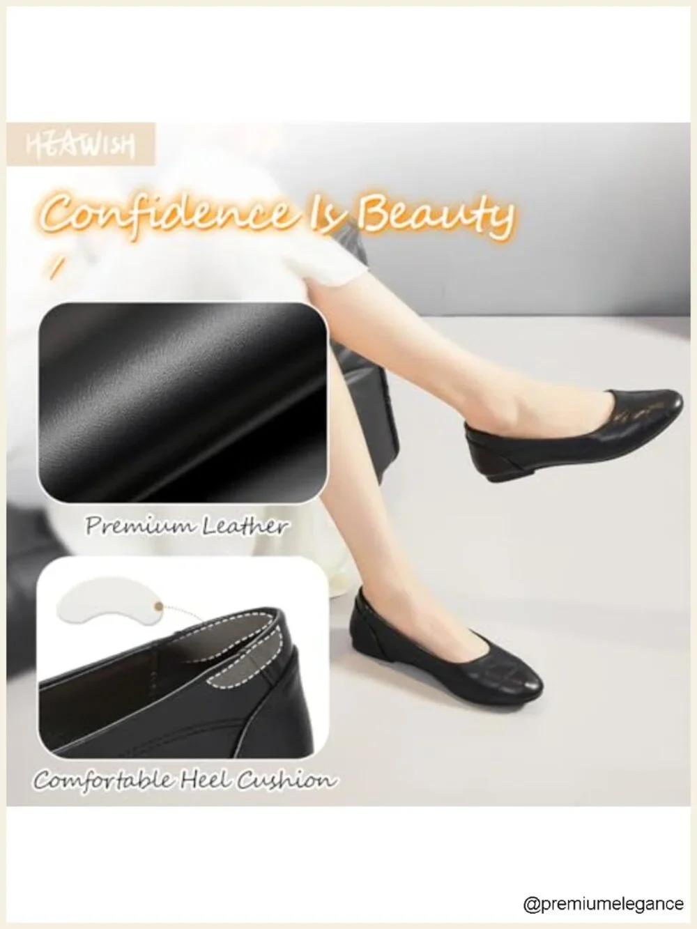 Women's Comfort Flats Dressy Ballet Flats Slip On Office Shoes Memory Foam